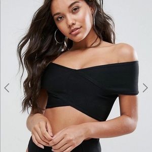 NWT Missguided Bardot Bandage Bikini Top